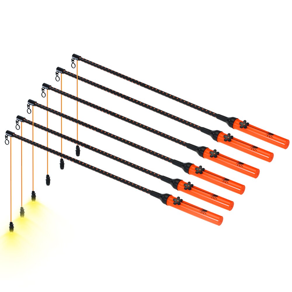 6pcs 50cm LED Electronic Lantern Stick Anti-rust Energy Saver Kids LED Lantern Stick for Christmas Halloween Decoration