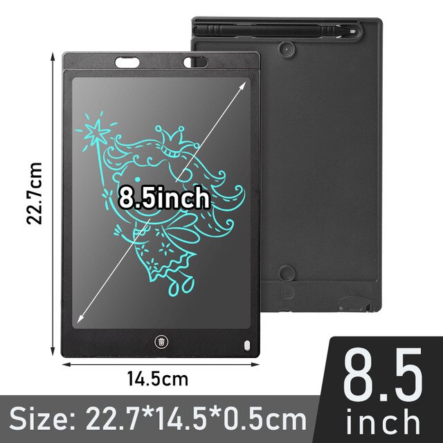 Electronic Drawing Board LCD Screen Writing Tablet Digital Graphic Drawing Electronic Handwriting Pad Board+Pen 8.5&#39;&#39; 12 inch: 8.5inch-black