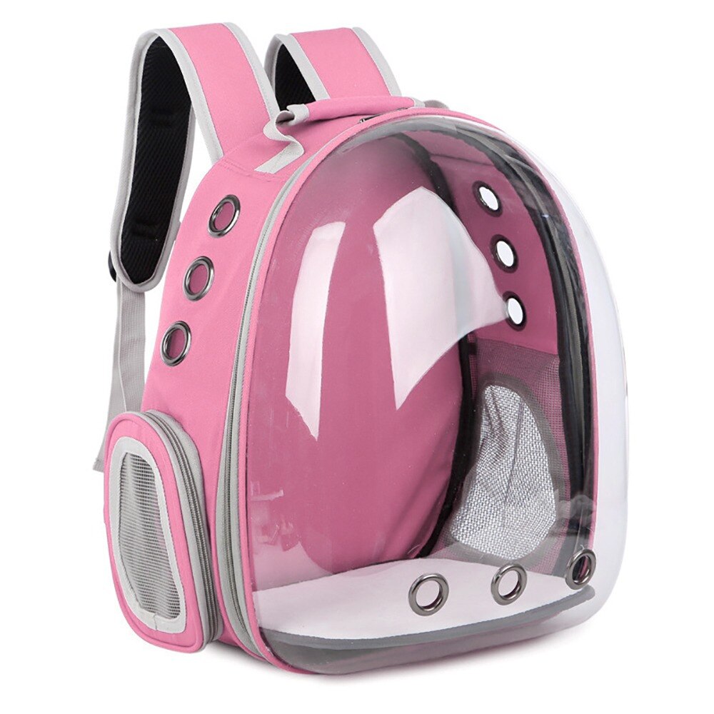 Cat Carrier Bags Cat Cage Transport Backpack Bag Travel Pet Portable Breathable Dog Backpack Transparent Bag Carrier Pet For Cat: pink