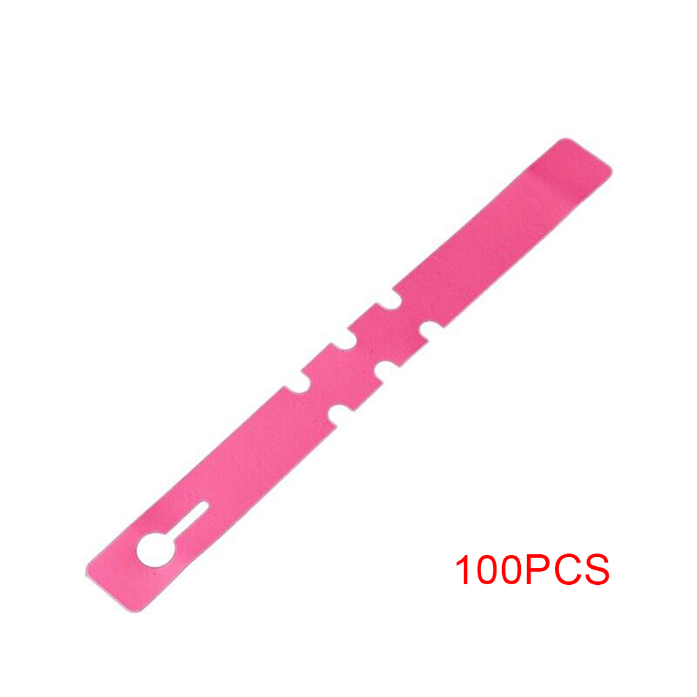 100 sztuk roślina ogrodowa drzewo etykiety wiszące plakietki nasion przedszkole znacznik wodoodporny pcv ogród Sztuka rośliny regulowany pierścień rękaw: różowy