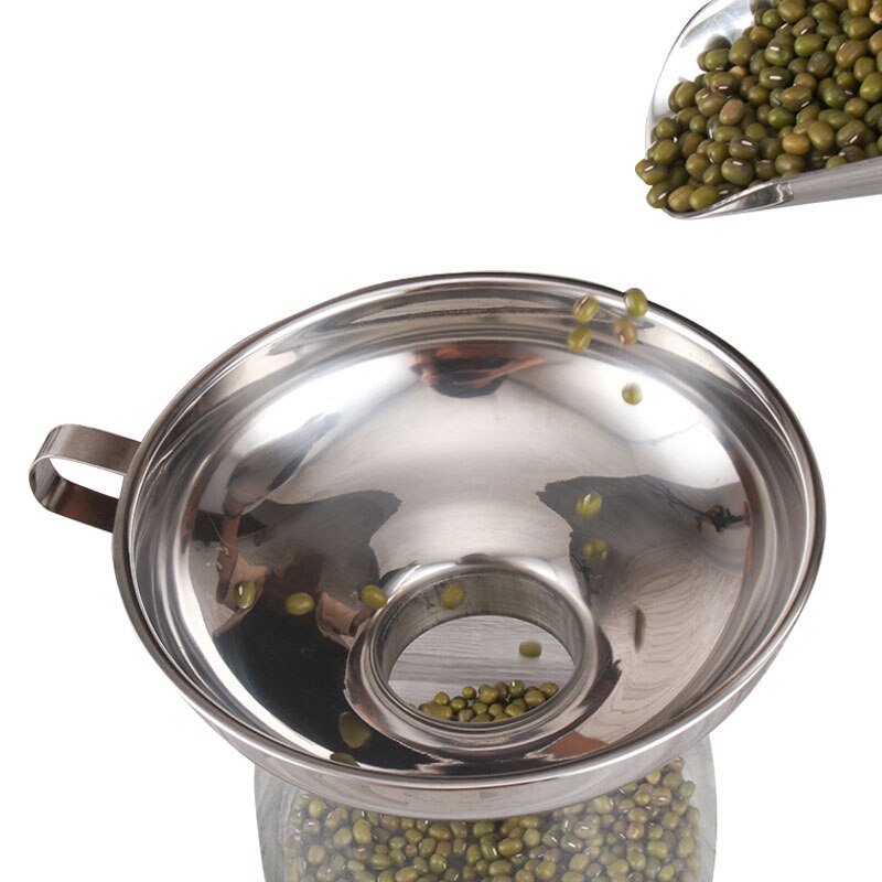 Wide Mouth Funnel With Handle Canning Jars Funnel Variety Liquid Stainless Steel Funnel Oil Funnel Liquid Kitchen Tool