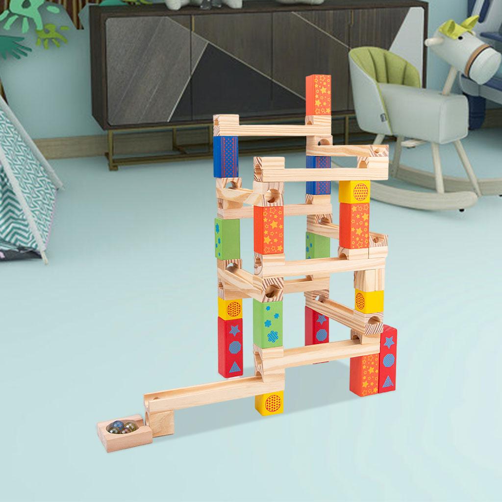 53Pcs/Set Geometric Shape Stack Block Children's Educational Assembled DIY