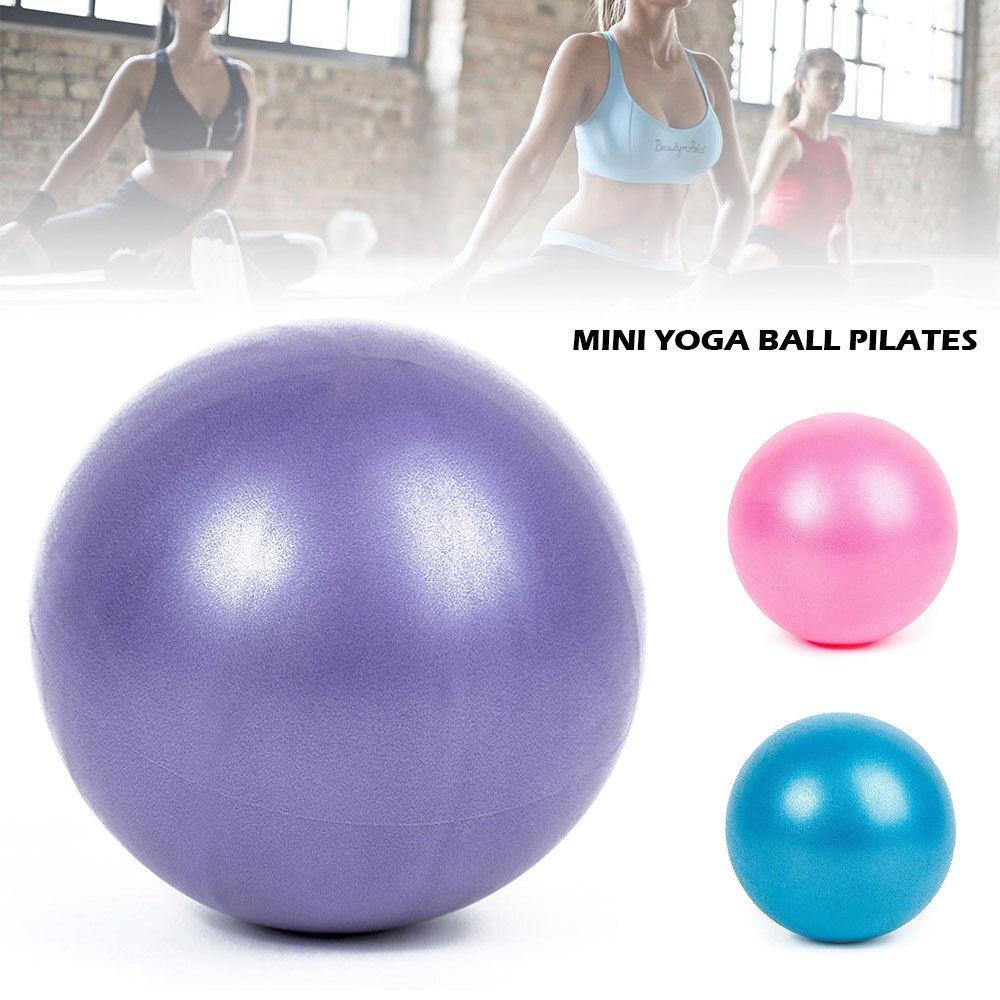 Mini yoga pilates ball eksplosjonssikker pvc fitball for stabilitet trening trening treningsstudio anti sprekk og skli motstandsdyktig sugerør 25cm