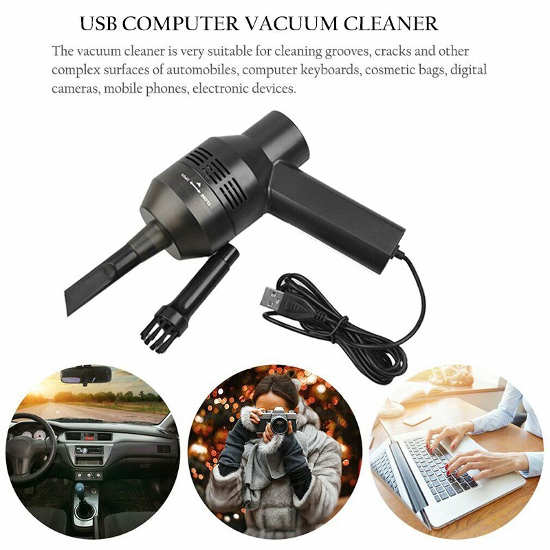 Voor computer desktop pc mini stofzuiger met krachtige zuigkracht draagbare usb computer toetsenbord borstel stof handstofzuiger