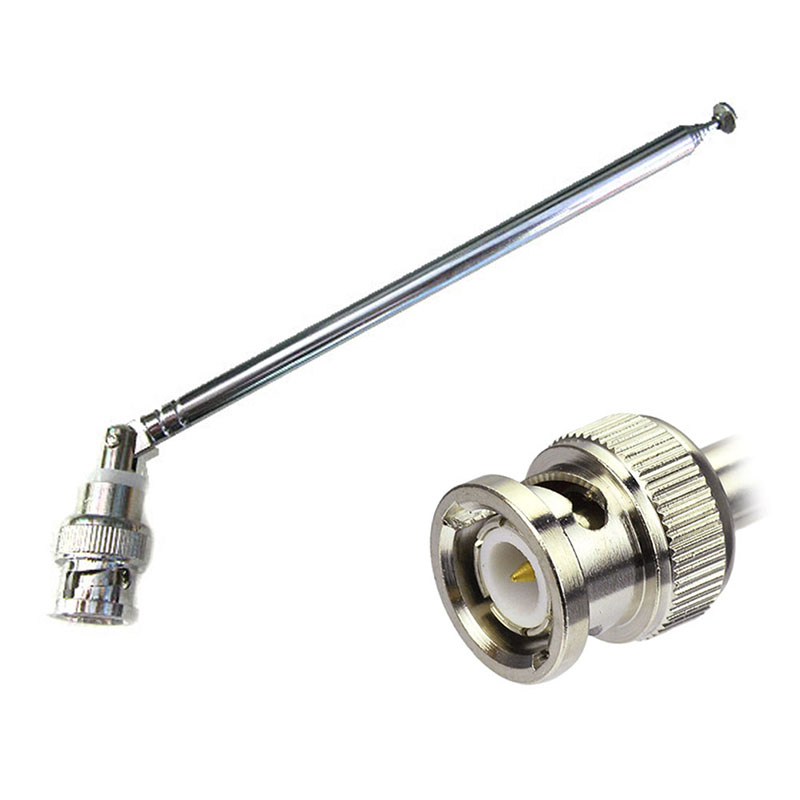 FM Radio Antenna BNC Connector Telescopic Aerial 0.7m Stainless Steel