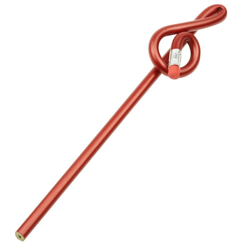 40 Pcs Musical Note Pencil 2B Standard Round Pencil Stationery music Notes School Student Prize Pencil Pencil: Red