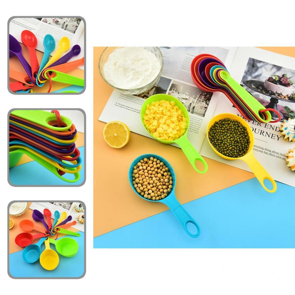 Measuring Cups Mix Color Measuring Spoons Lightweight Anti-deform Good Flour Measuring Cup Spoon Set