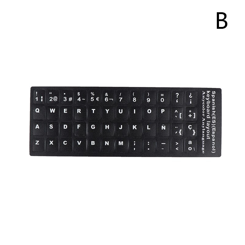 1Pc Waterdichte Laptop Toetsenbord Stickers Portugees/Spaans/Frans/Koreaans/Italiaans/Hebreeuws/Thai Toetsenbord layout: Spanish