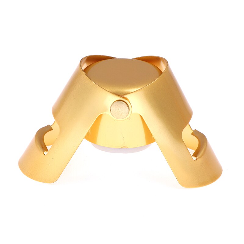 1PC Stainless Steel Bottle Cap Champagne Red Wine Silica Gel Preservation Cap Wine Stopper Kitchen Bar Tool: gold