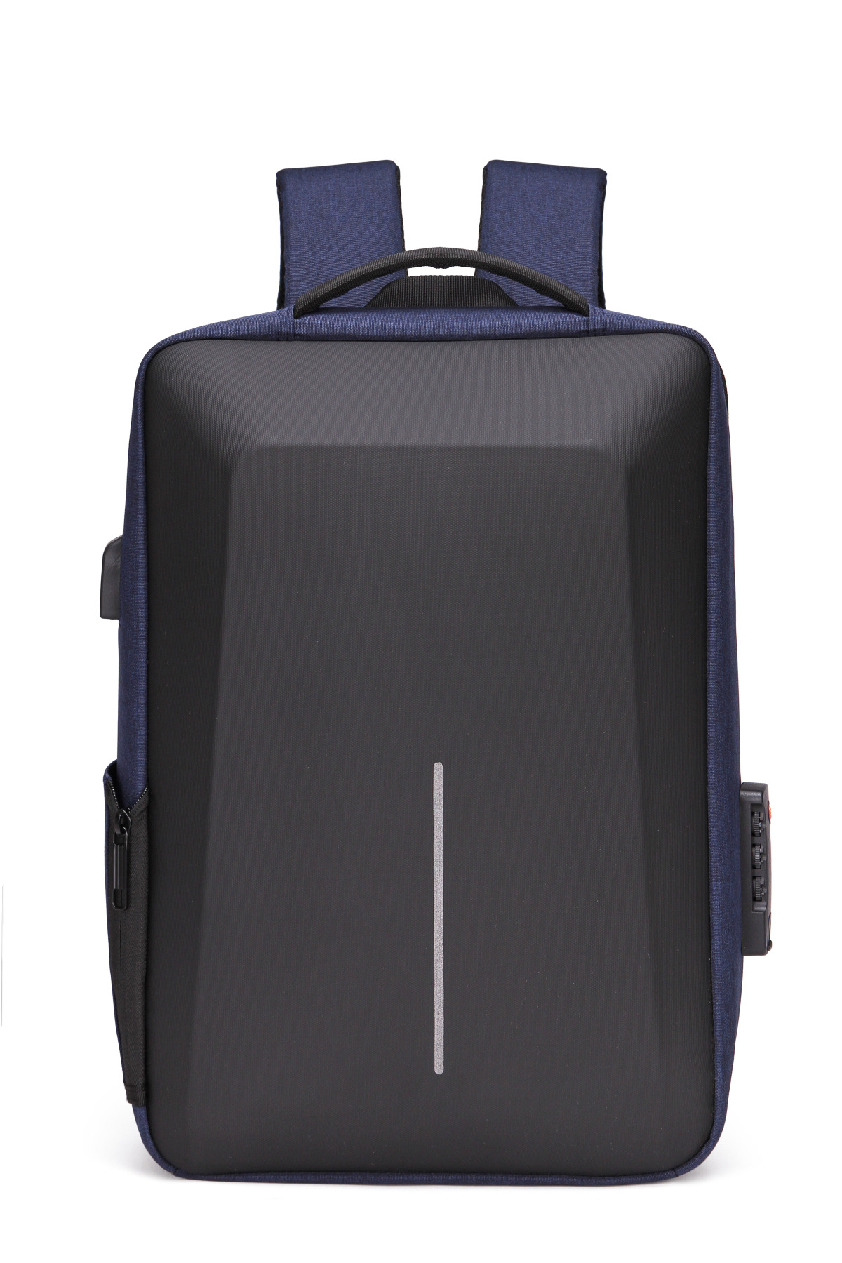 Laptop Backpack Anti-theft Waterproof School Backpacks with USB Charging Travel Laptop Bag Hard Shell Computer Backpack 17 Inch: Blue