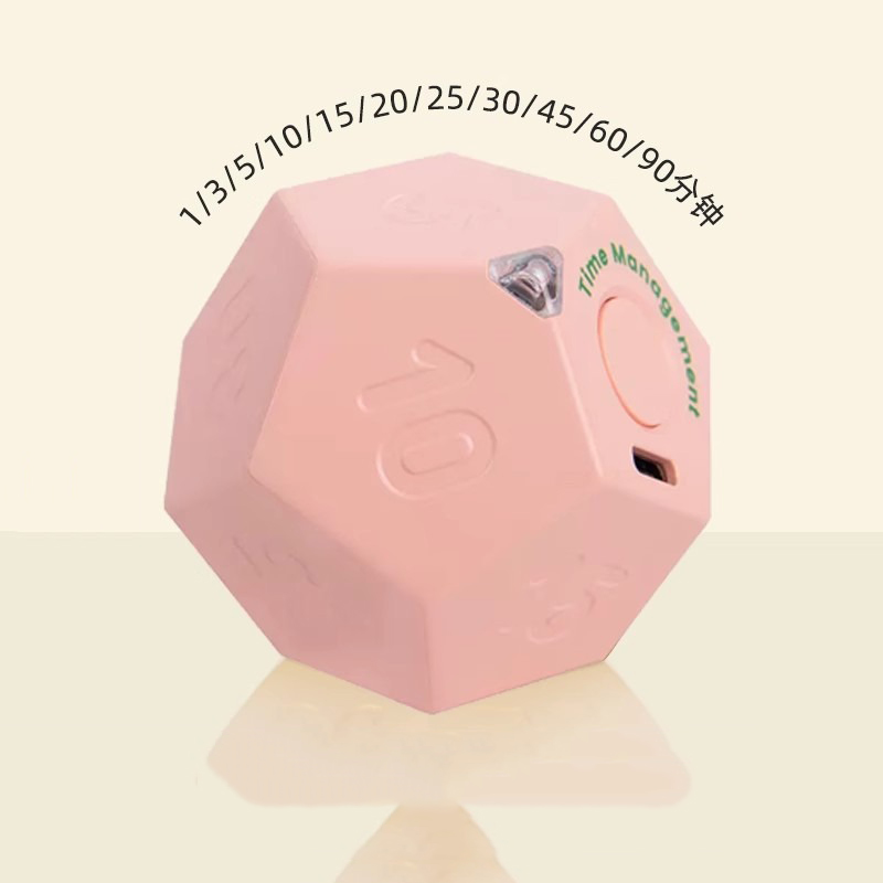 Productiviteit Kubus Timer LED Display Zwaartekrachtsensor Flipping Countdown Koken Studie Mini Digitale Timer Keukenaccessoires: Roze