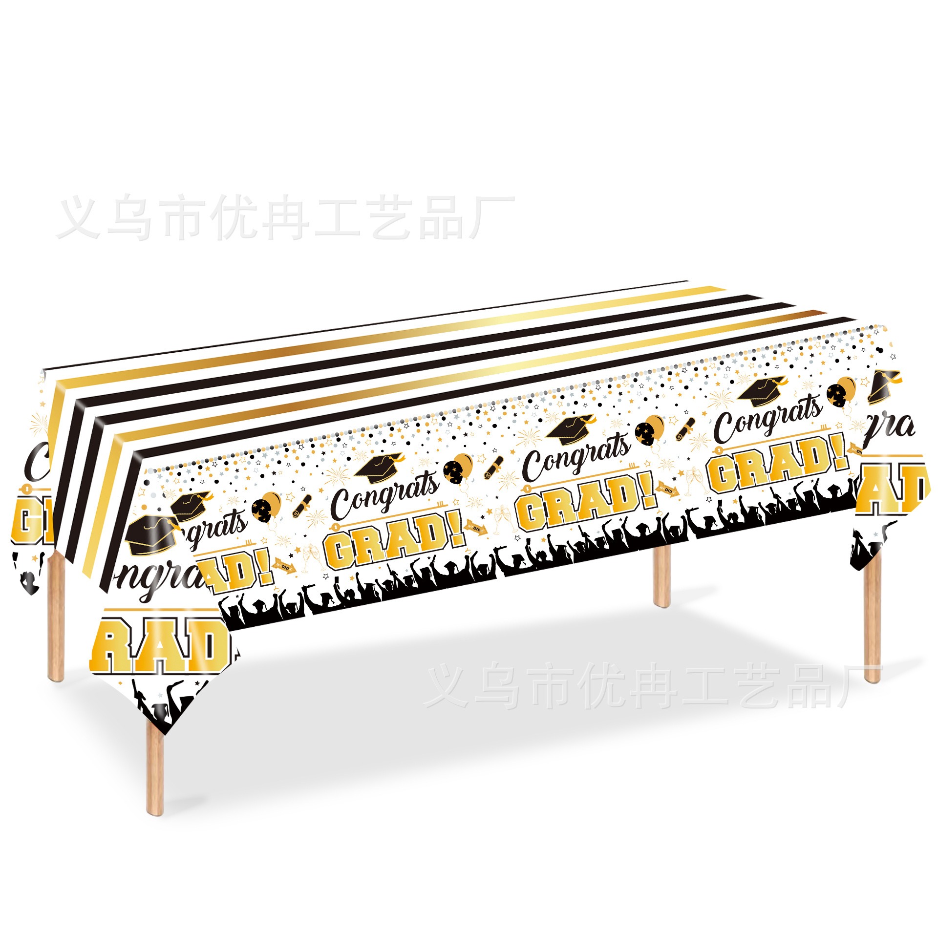 8Guests Gold Graduation Theme Disposable Tableware Congrates Grad Napkin Plate Class Of Happy Graduation Party Supplies: Light Grey