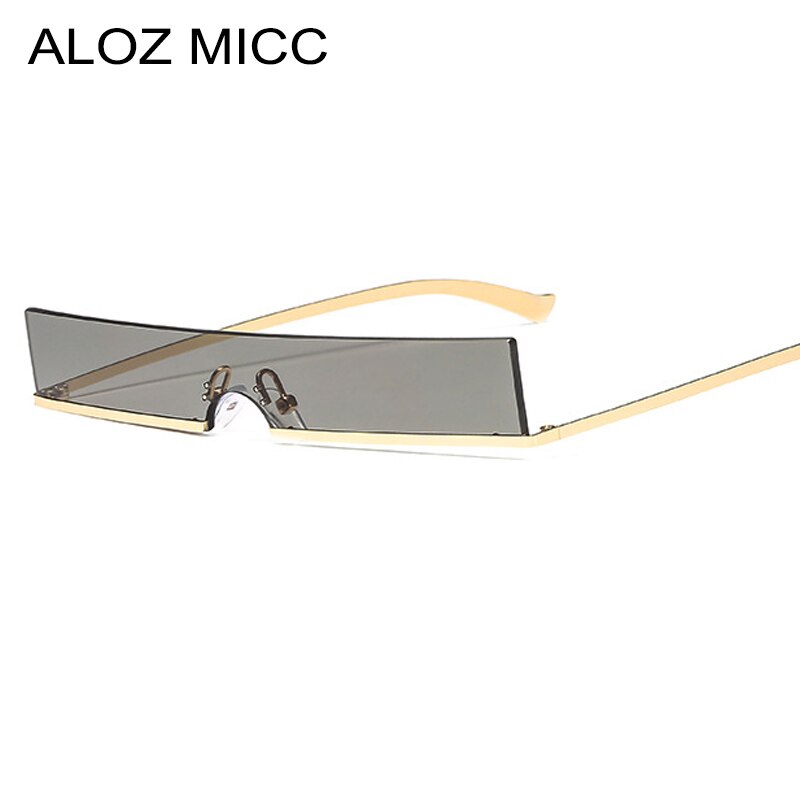 ALOZ MICC Vrouwen Vierkante Zonnebril Mode Metalen Half Frame Goggle Zonnebril Vrouwen Sexy Shades Eyewear UV400 Q154