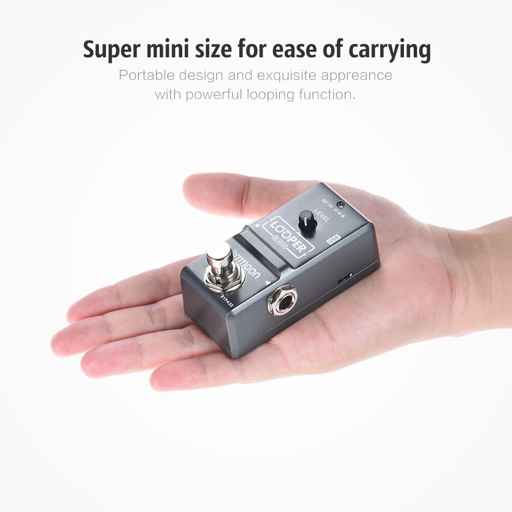 ammoon AP-09 Loop Guitar Pedal Looper Electric Guitar Effect Pedal True Bypass Unlimited Overdubs 10 Minutes Recording