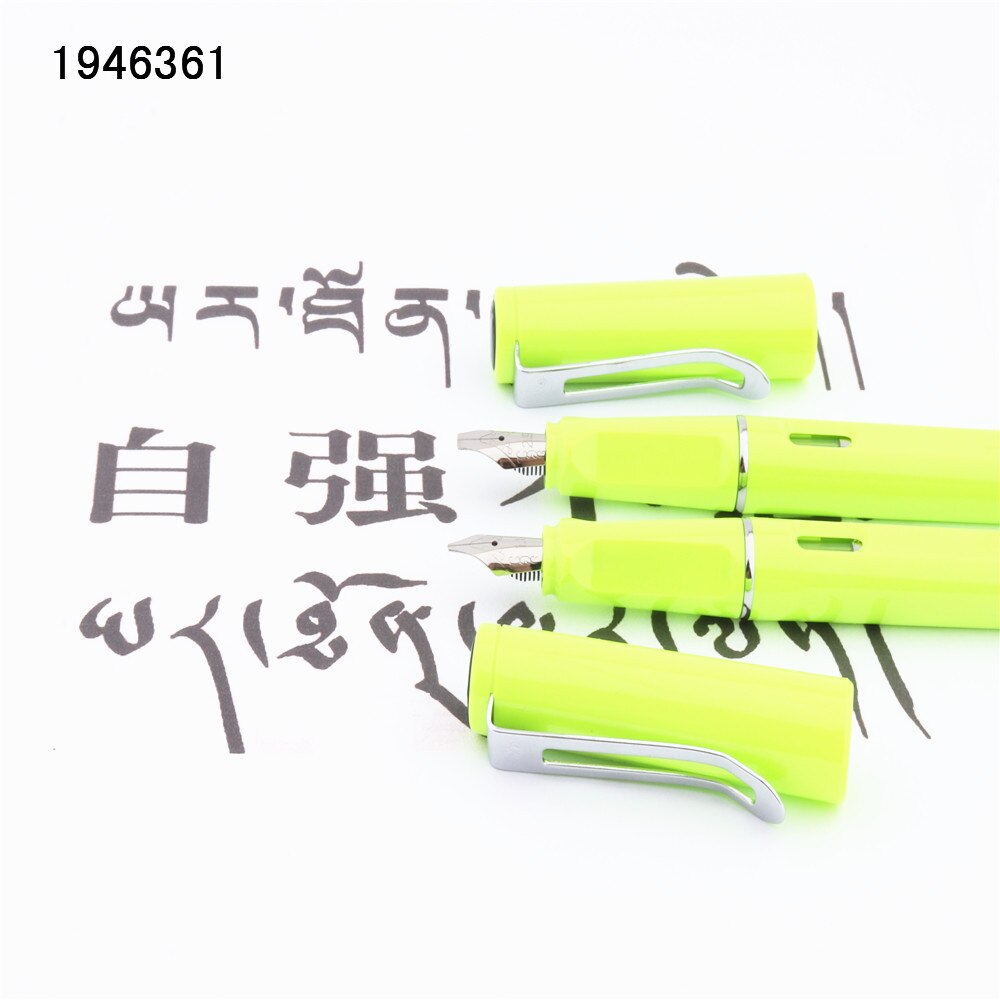 Jinhao 871 fluoresoiva vihreä gootti rinnakkain taide kukka body art litteä kärki vinyyli tiibetin arabia opiskelija toimisto mustekynä