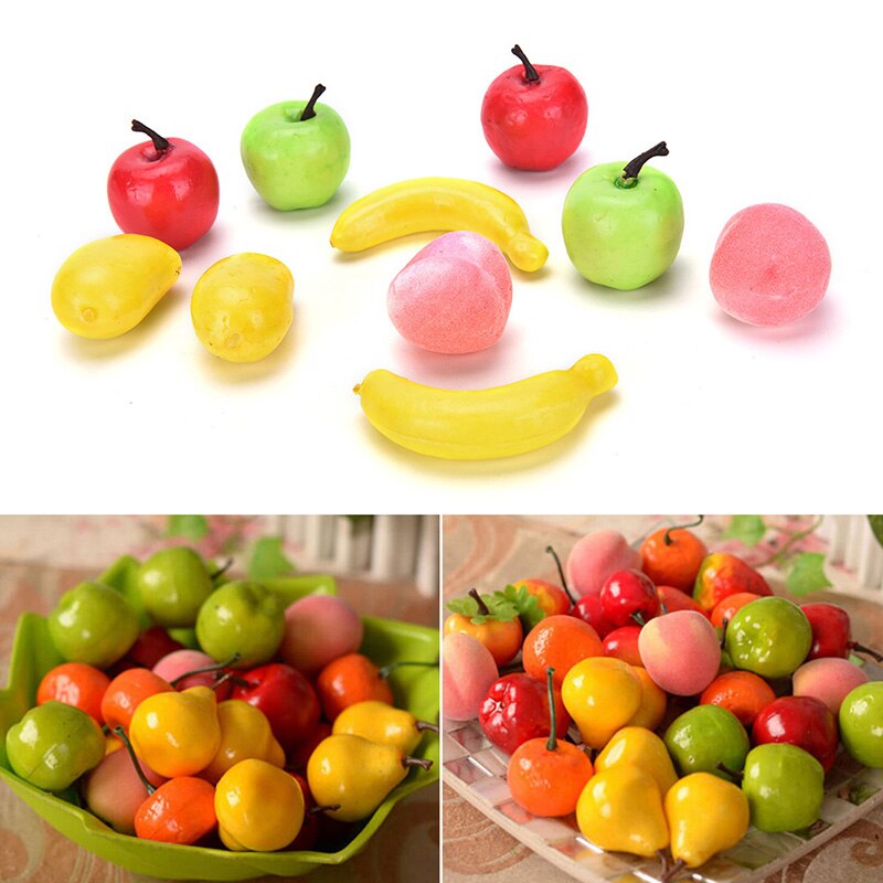 10PCS Artificial Decorative Plastic Fruit Home Decor Garden House Kitchen,