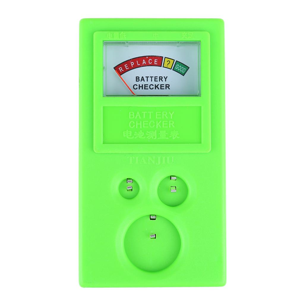 1Pc LR44 CR2032 CR2025 Horloge Batterij Checker Licht Gewicht Cell Coin Batterij Tester Voor 3/1.55V Knop Batterij: green