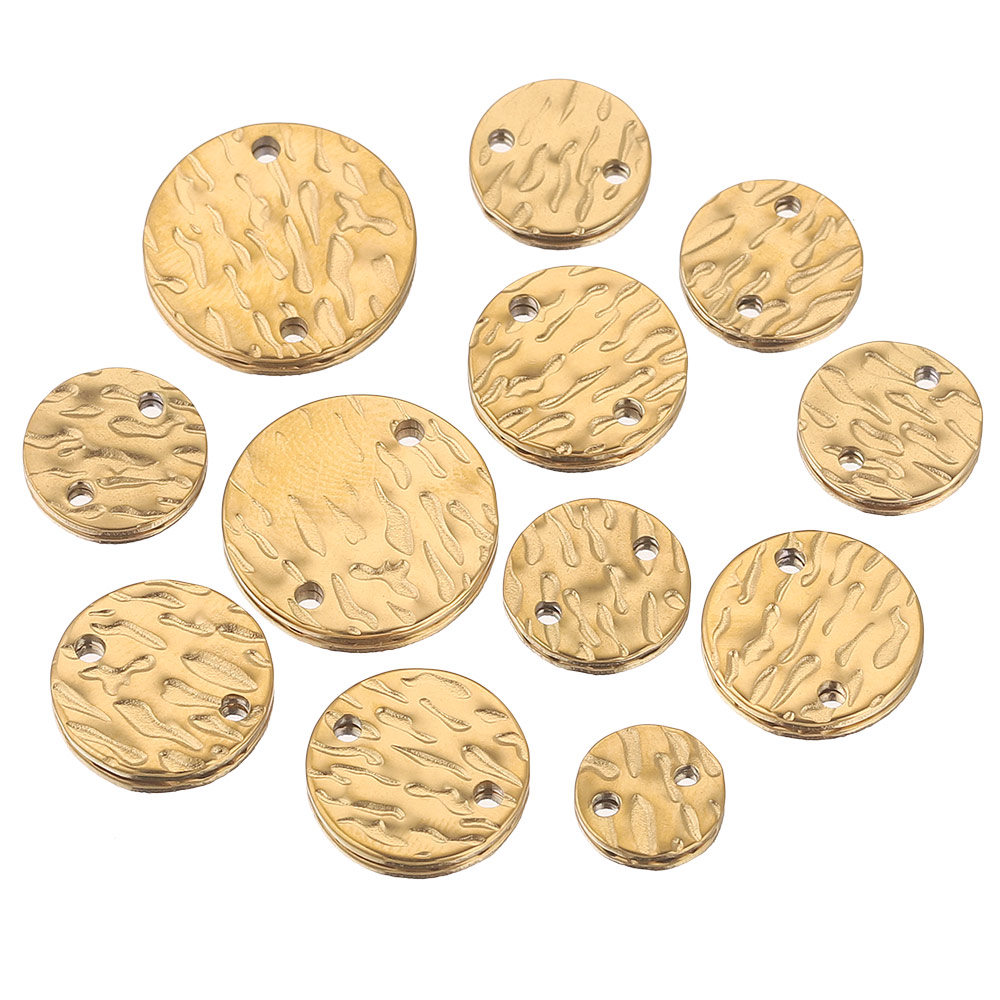 Connettori per orecchini con ciondoli placcati in oro con struttura a doppio foro in acciaio inossidabile da 20 pezzi per la creazione di gioielli tutto'ingrosso