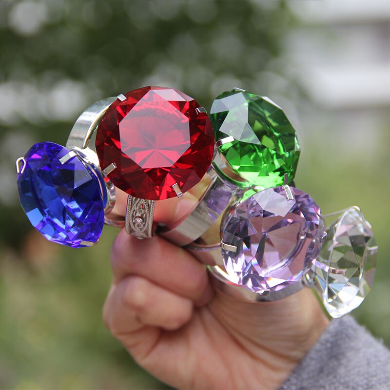 Crystal Glass Diamond Napkin Rings Table Decoration Crafts Wedding Banquet Dinner Party Birthday Home Ornaments 11 Colors