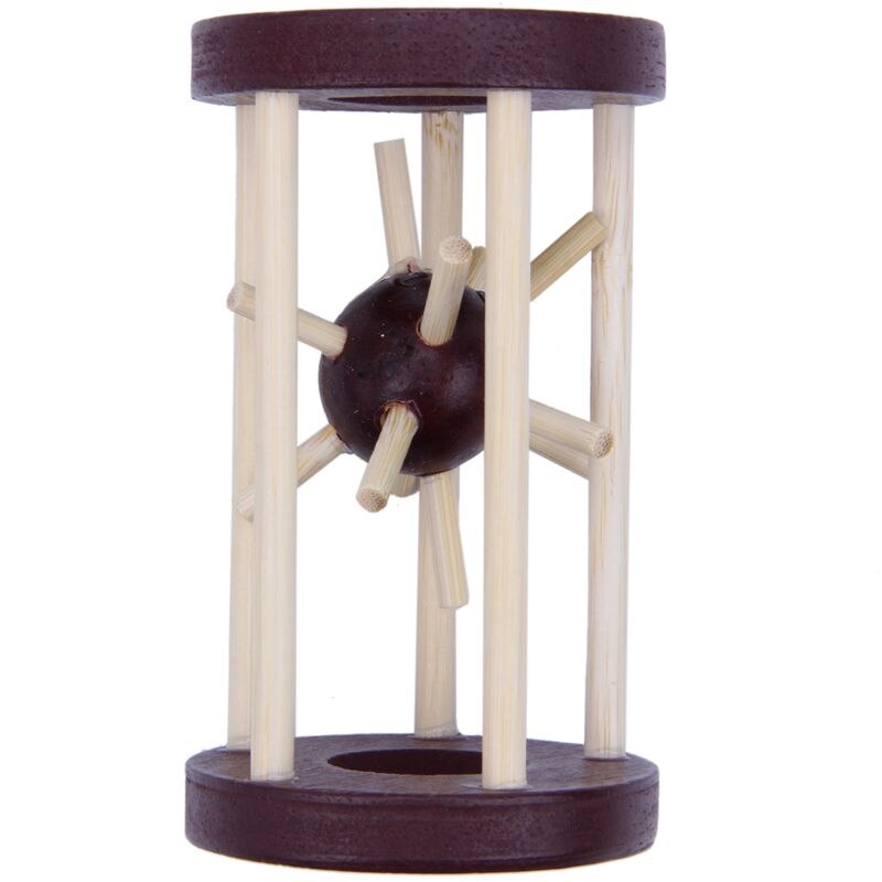 Logikrätsel mit tetrakaidekaeder-schloss aus holz, steckpuzzle, denksportaufgabe, intellektuelles spielzeug zum entfernen und zusammenbauen