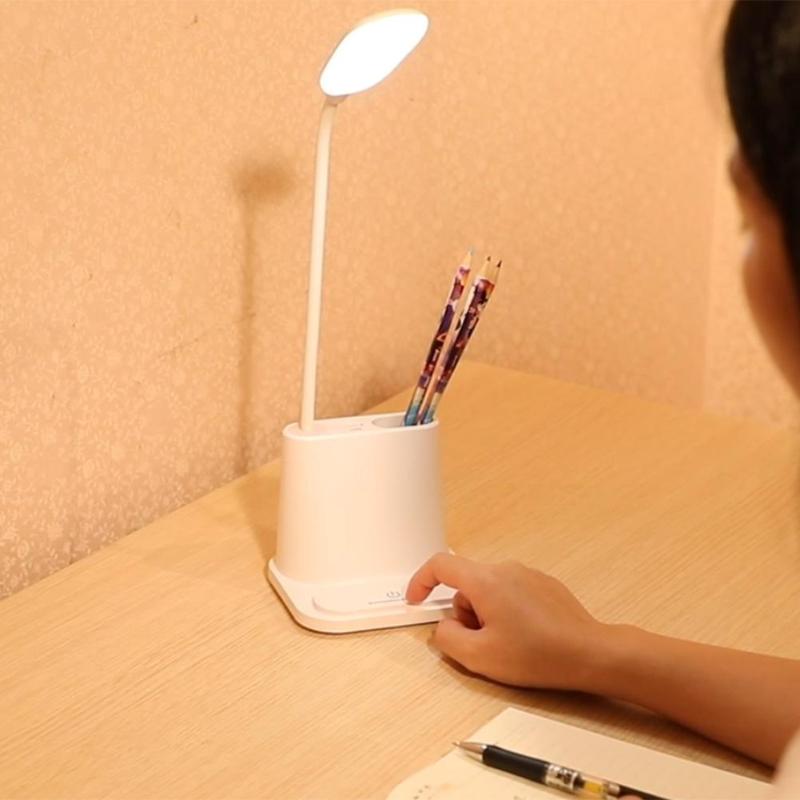 Multifunctionele LED Touch Bureaulamp USB Oplaadbare Slaapkamer Tafellamp Creatieve Leeslamp