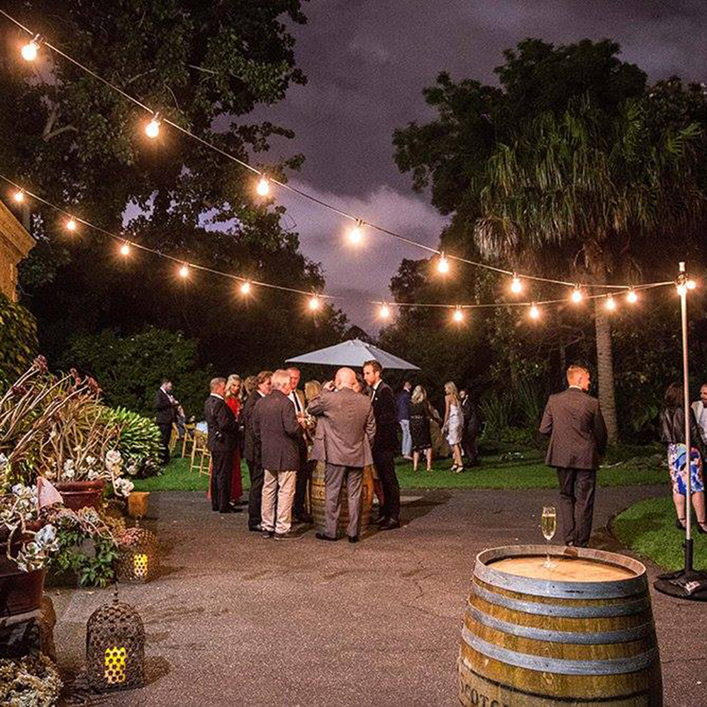 GANRILAND Gold Dimmable Edison G40 LED Light Bulb 110V 220V 1W E27 LED Filament String Lamp Amber Warm 2200K for Home Bar Shop