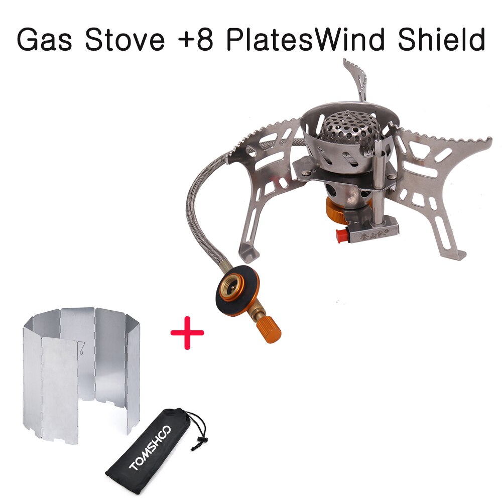 Portatile Antivento Stufa A Gas Da Campeggio All'aperto Stufa di Cottura Forno Vento Proteggi Pieghevole Split Bruciatore A Gas di Conversione Adattatore per Testa: Stove only