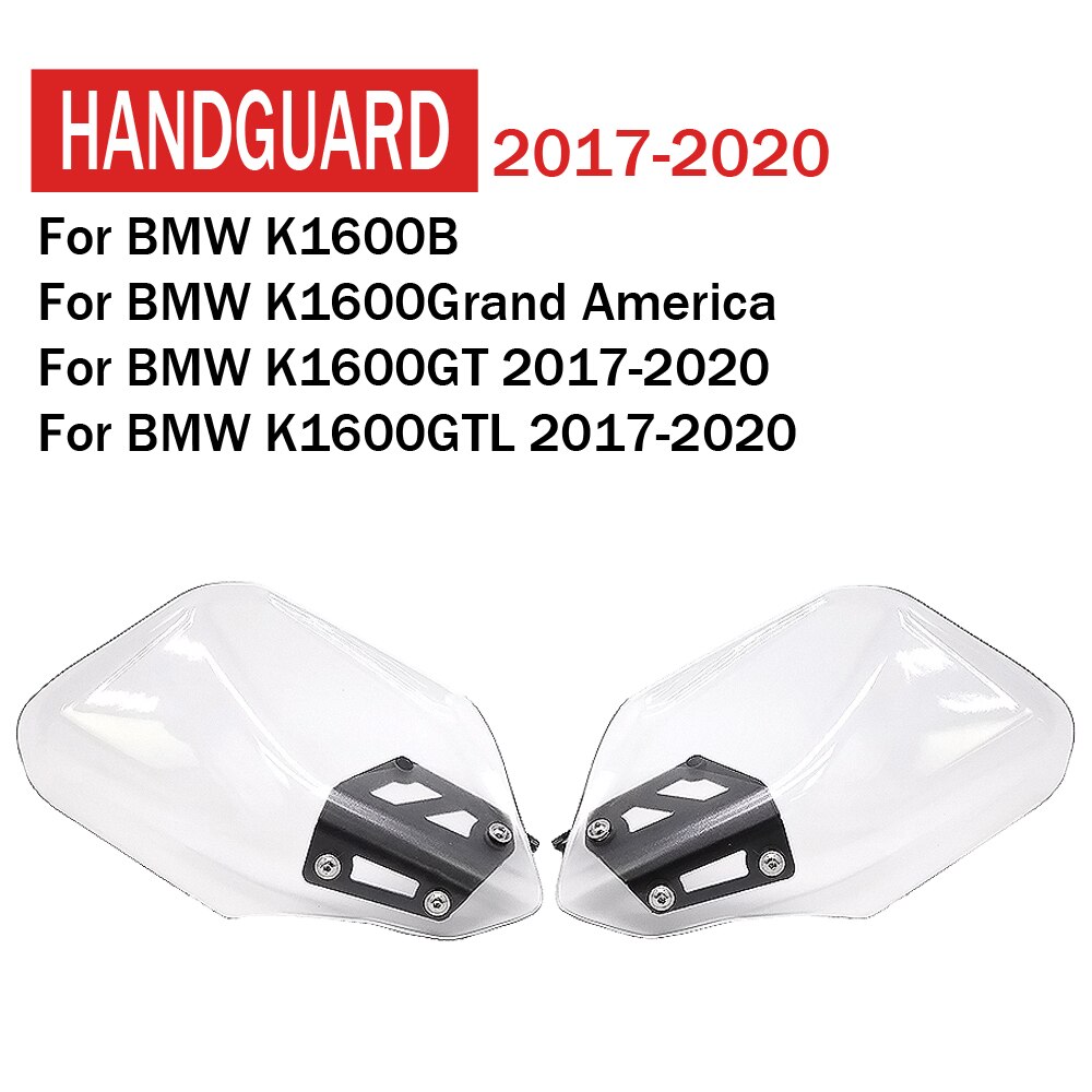 Protège-mains de moto, protecteur de guidon pour BMW K1600B K1600GT K1600GTL K1600Grand America: Transparent 17-20