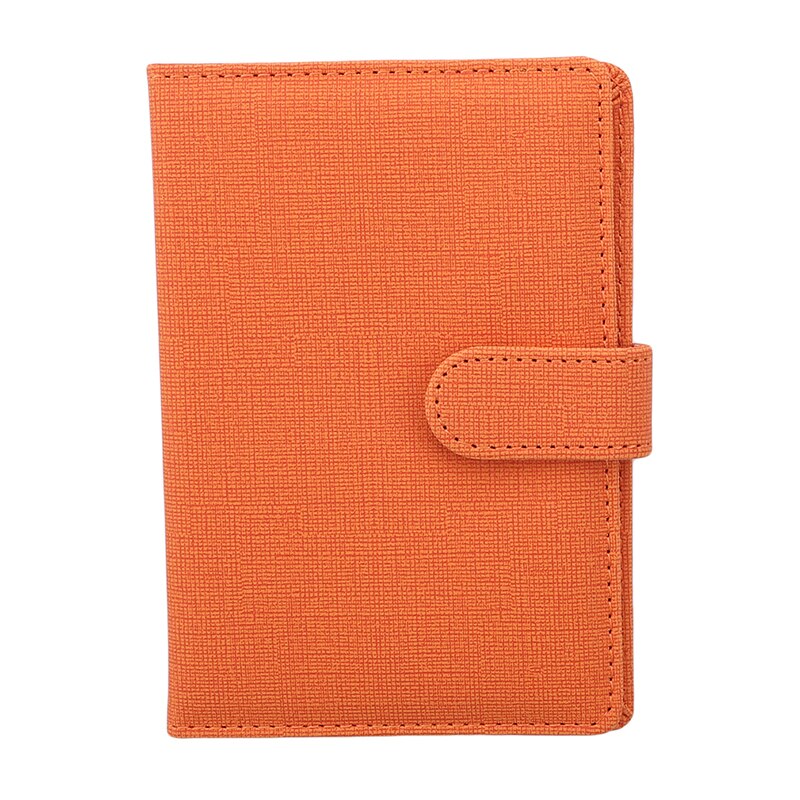 1 Pc Mode Pu Lederen Travel Draagbare Paspoort Kaarthouder Geval Effen Kleur Paspoort Beschermhoes Paspoort Cover: Orange