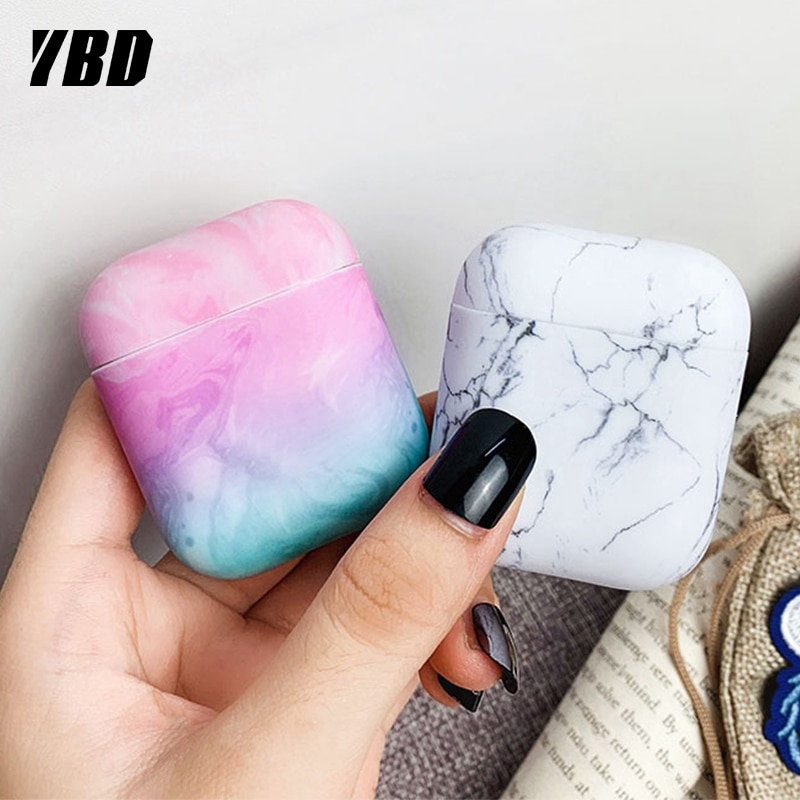 YBD Luxus Marmor Muster Fall Für AirPods Farben Fall Abdeckung für Apple Airpods Air Schoten Fall Coque Funda für Airpod pro