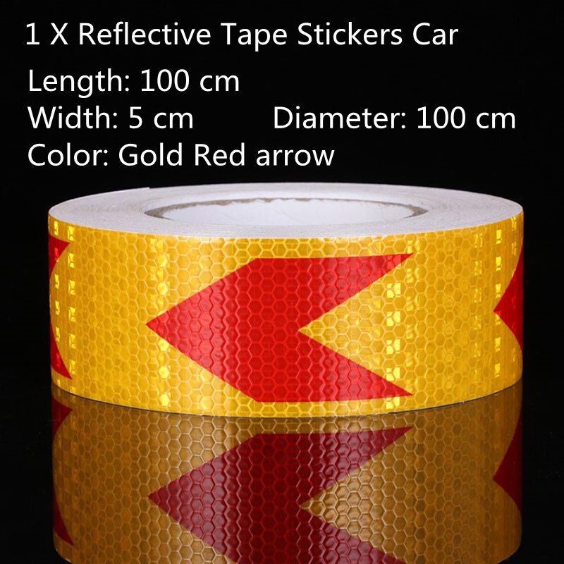 1Pcs/4Pcs Reflective Safety Warning Strip Tape Car Door Bumper Reflector Stickers Decal: J