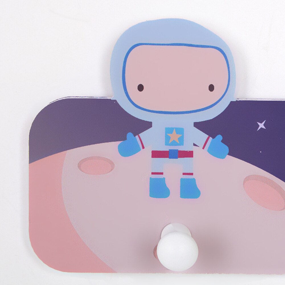 Sarjakuva vaatekoukku säilytys seinään kiinnitettävä lastenhuone puupyyhkeet kodin sisustus avain itseliimautuva söpö astronautti hatut kylpyhuone