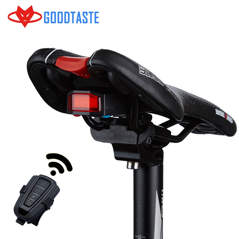 Bicycle Wireless Anti-theft Alarm Lock Bike Remote Control Rear Light Antusi Bell Cycling Safety Taillight Bicicletas Smart Lamp