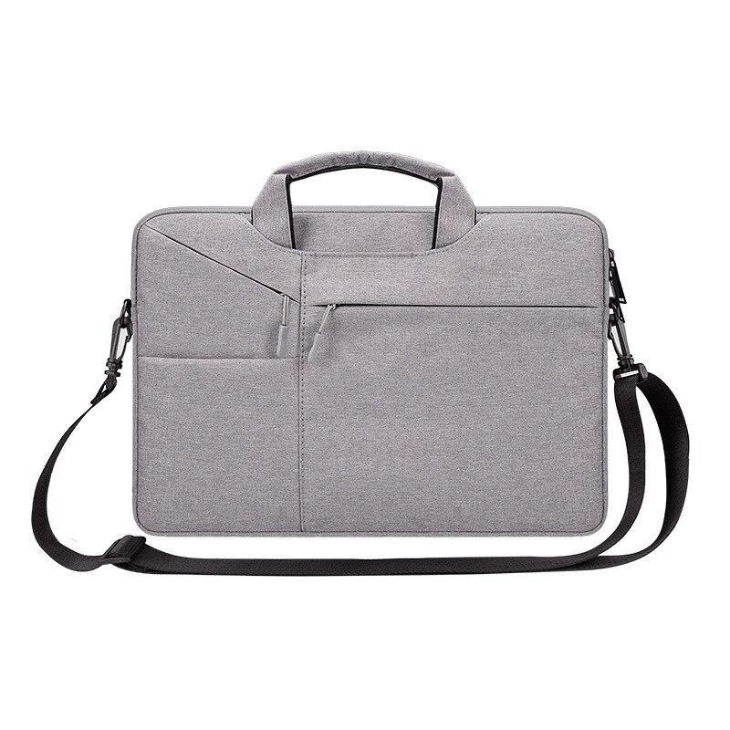 Laptop Messenger 13.3/14.1/15.6 calowy Notebook torba na ramię multi-pocket torba na laptopa torebka na komputer Macbook Air Pro teczka: Grey with strap / 13.3 inch