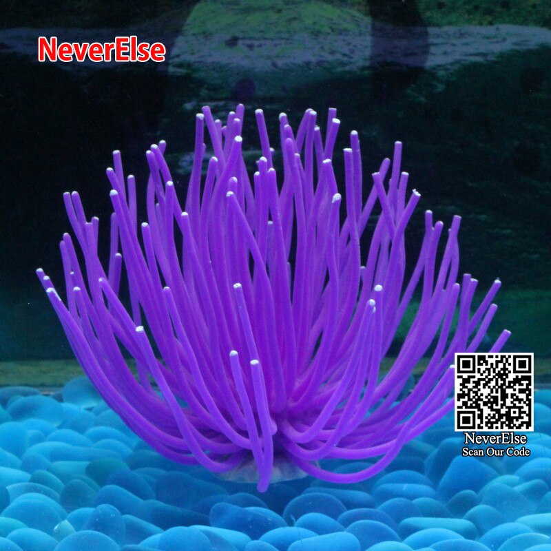 Enfeite de decoração para aquário, decoração de silicone para plantas, coral, dia 5/8/10cm, acessórios aquáticos para paisagem, mar