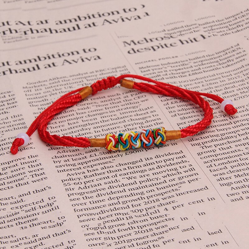 Tibetaanse Boeddhistische Lucky Charm Tibetaanse Armbanden & Armbanden Voor Vrouwen Mannen Handgemaakte Knopen Rood Touw Amulet Armband: Default Title