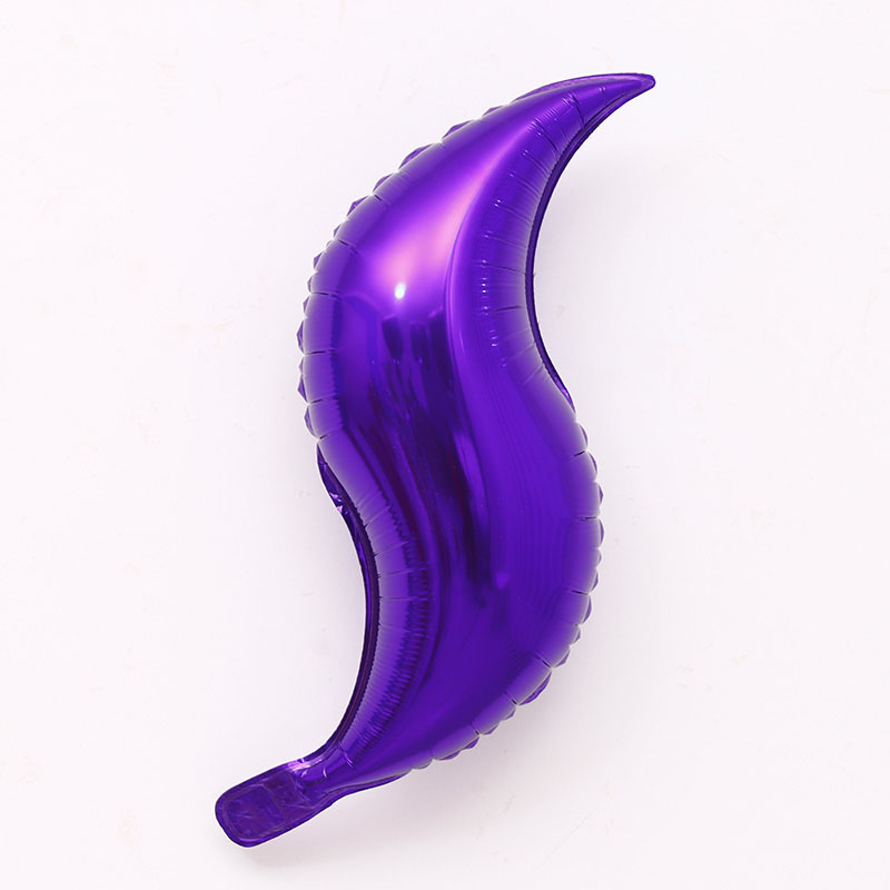 Globos de aluminio en forma de S con forma de flor y llama ondulada, 6 uds., 18/24 pulgadas, bricolaje, cola de sirena, decoración de boda, de cumpleaños, espectáculos: Morado / 18 pulgadas