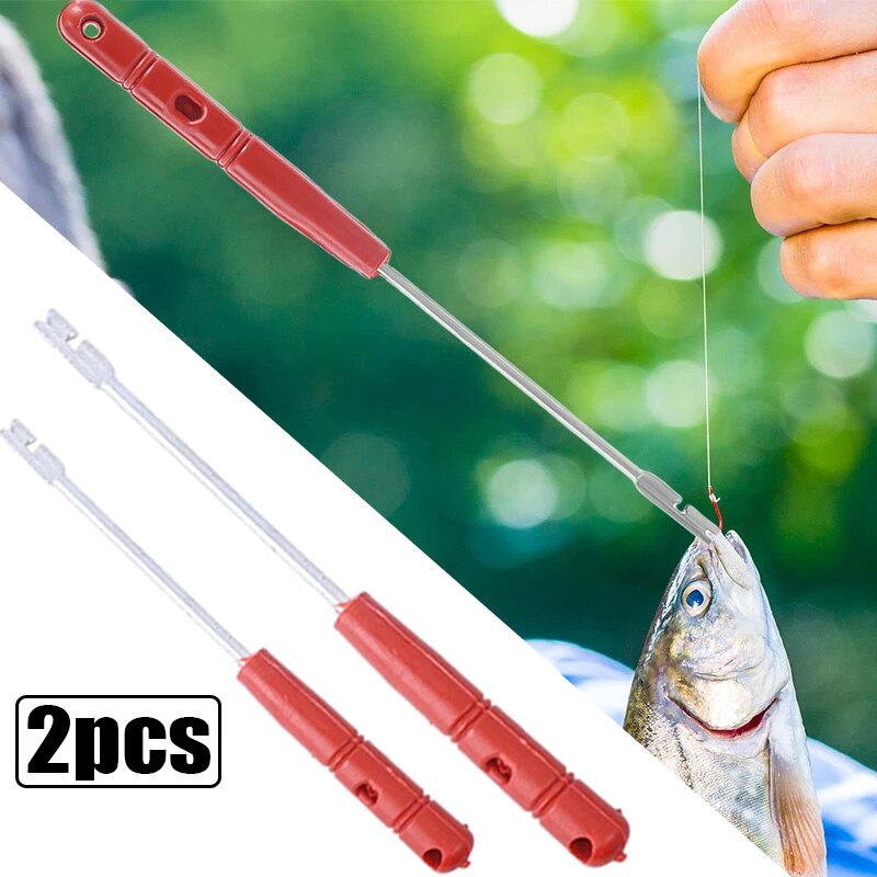 2pcs Fishing Hook Remover Stainless Steel Tackle Rapid Safety Extractor Fishing Hook Detacher Fish Tackles Fishing Accessories