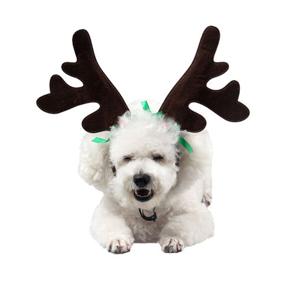 Korte Pluche Dierbenodigdheden Kerst Kostuum Party Katten Elk Rendier Antler Cosplay Verstelbare Hond Hoofdband Festival Elastische