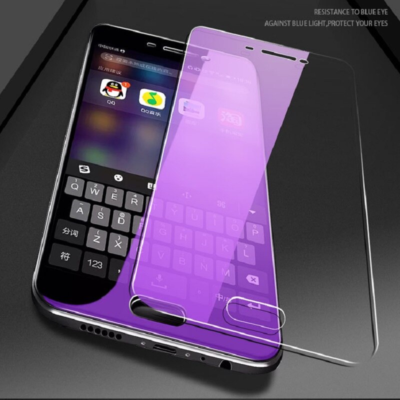 Voor Xiaomi Poco F3 M3 X3 Pro Nfc 3 Pcs Anti Blauw Licht Gehard Glas Bescherming Flim Volledige Cover Moblie telefoon Screen Protector