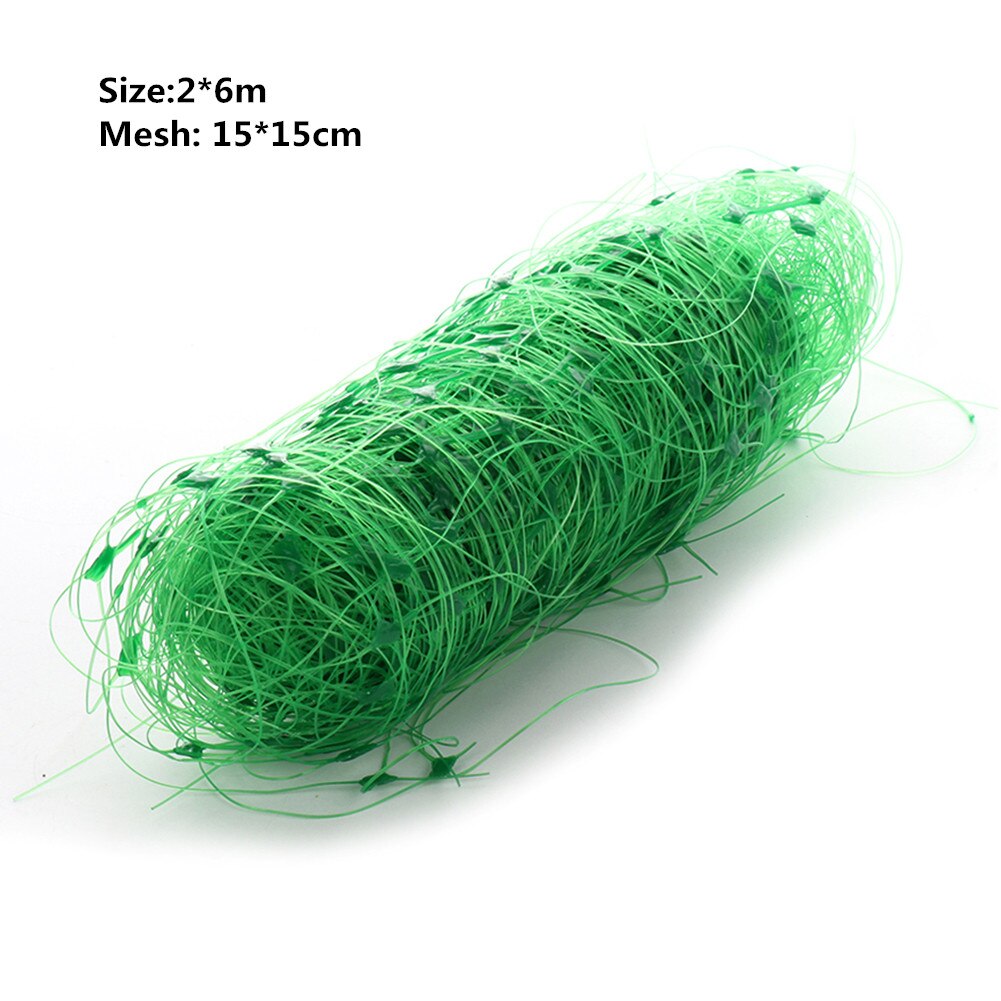 Green Garden Fence Mesh Plant Vines Climbing Net Garden Agriculture Tools Net Bird Net Greenhouse Plastic Net Stand: 2x6m 