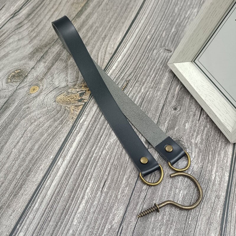 Porte-rideau en cuir, accessoires de salle, Clip, sangle en corde de coton, boucle, décoration de la maison: 1