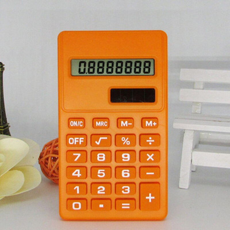 Cartoon Mini Calculator 8 Digits Display Dual Power Supply Cute Candy Calculadora Solar Hesap Calculatrice