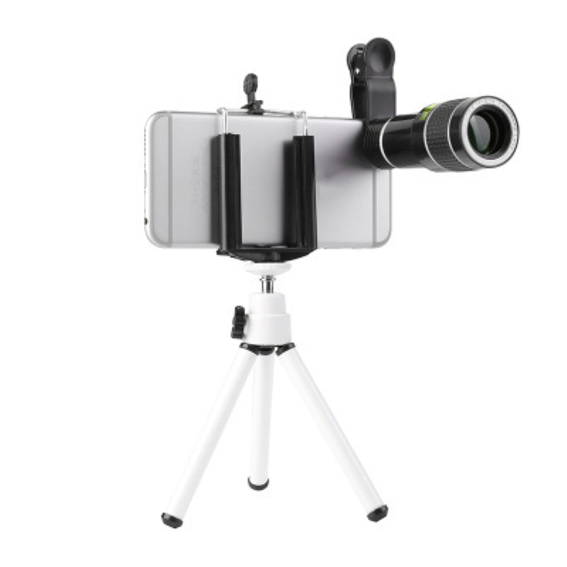 Universal 20x zoom telephoto lens external mobile phone camera lens lens telescope mobile phone holder with smartphone clip