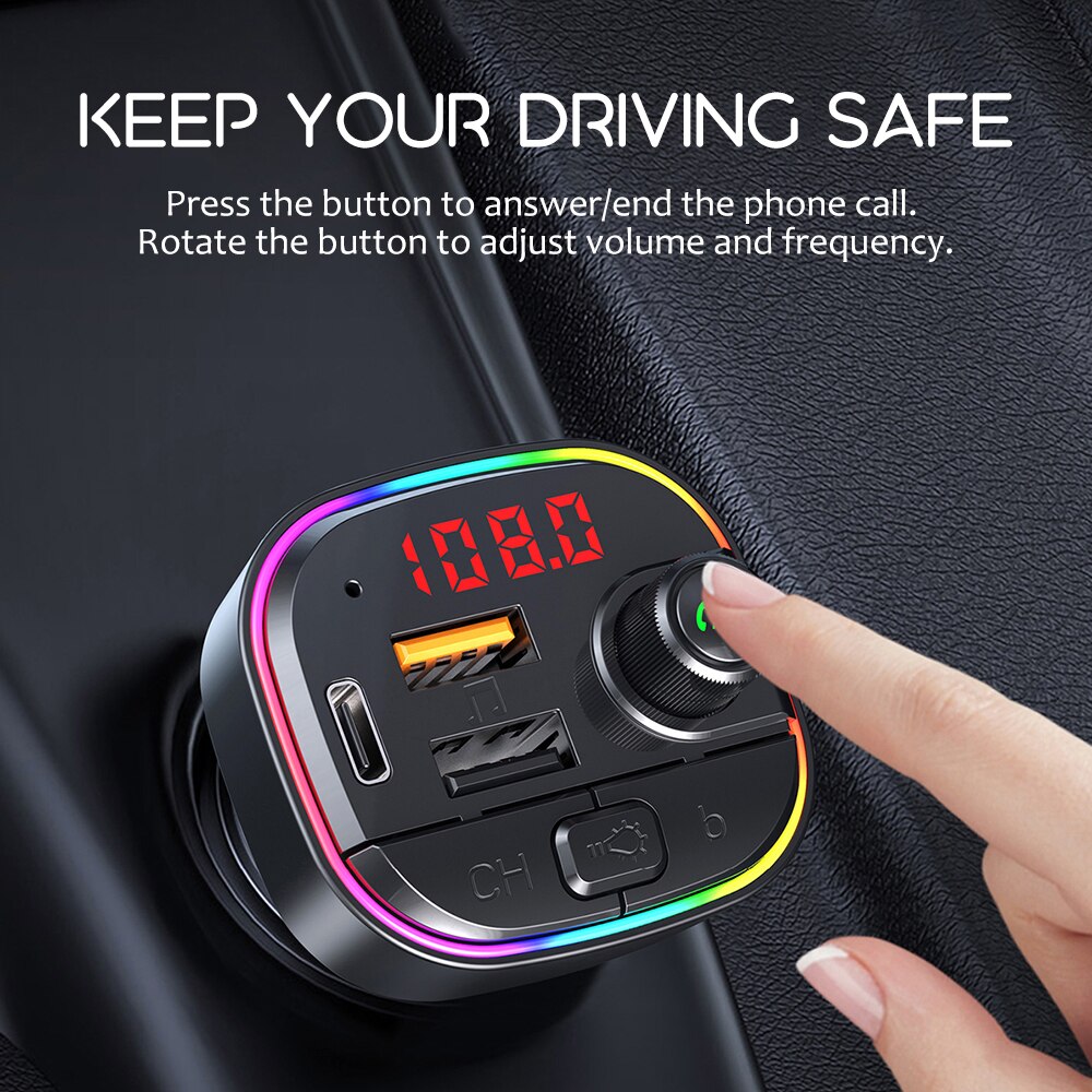 BT for Car FM Transmitter Wireless Radio Adapter Music Player Hand-Free Car Kit Movtalk Supertooth