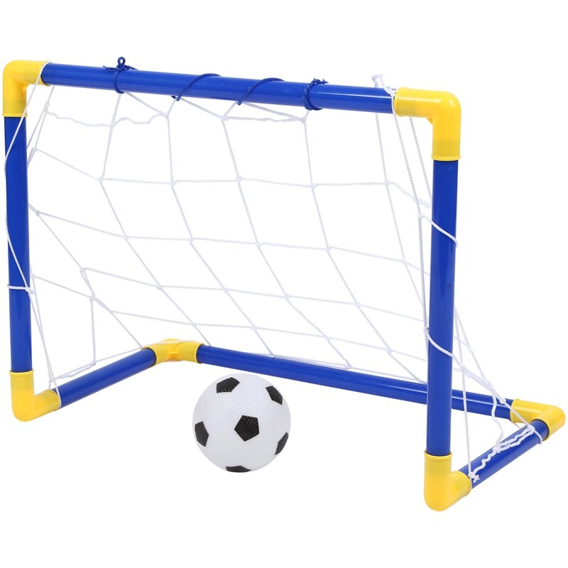 Filet de but de ballon de Football pliant d&#39;intérieur, ensemble de poteaux + pompe, Sport pour enfants, jeu de maison en plein air, jouet en plastique, d&#39;anniversaire pour enfants: Default Title