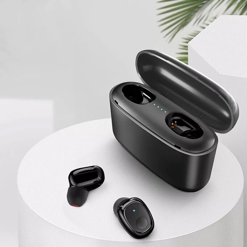 G5s bluetooth 5.0 oordopjes draadloze hoofdtelefoon met microfoon 3500 mah opladen ipx 7 waterdichte oordopjes headsets voor ios android: G5s dubbele oor zwart