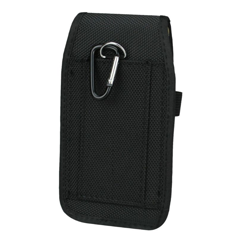 Ledig nylon mobiltelefon midjeväska med krokögla hölster mobiltelefon fodral till iphone samsung xiaomi huawei tillbehör
