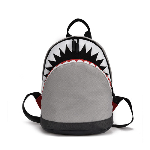 Kind Canvas Rugzak Kids 3D Model Shark Schooltassen Baby mochilas Kind Schooltas voor de Kleuterschool Jongens en Meisjes rugzak: Small-Gray