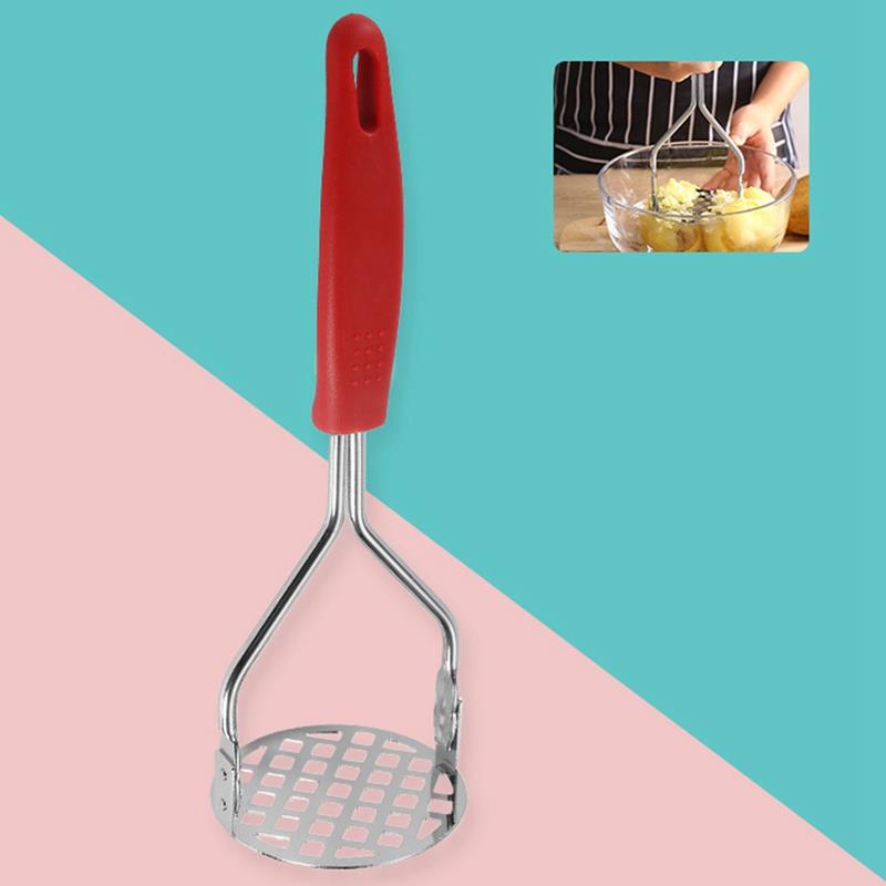1Pc Rvs Aardappelen Modder Druk Modder Machine Aardappel Ricer Met Opknoping Gat Fruit Groente Gereedschap Voor Keuken